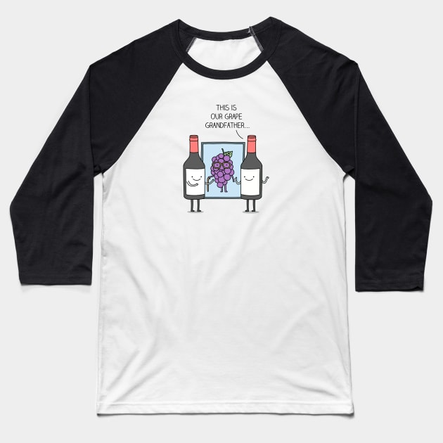 Grape discovery - puns are life Baseball T-Shirt by milkyprint